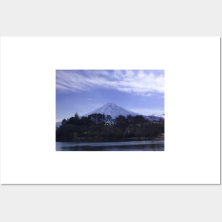 View of Mount Fuji in Winter Posters and Art